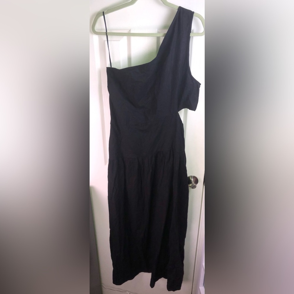 VENUS Black Linen Cutout Maxi Dress - Jet Black several sizes NWOT - Picture 8 of 16